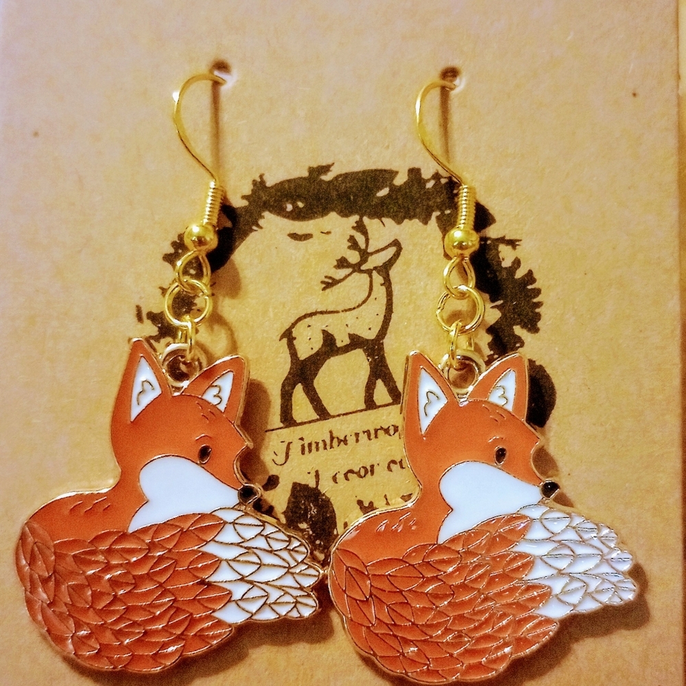 Adorable Woodland Fox earrings